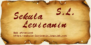 Sekula Levičanin vizit kartica